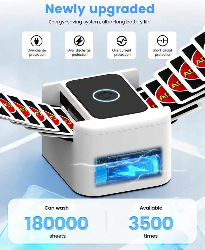 Kartenmischmaschine Elektrische,Automatischer Kartenmischer,Mischmaschine USB,Karten Mischgerät mit