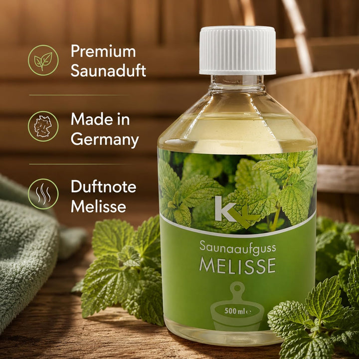 KK Sauna Aufguss Konzentrate PREMIUM | 500 ml Flasche | Made in Germany | Wellness für Zuhause | Mel
