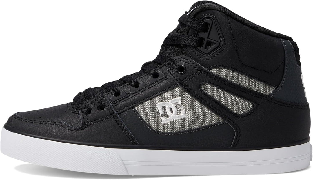 DC Pure Slim, Herren Sportschuhe - Skateboarding 42.5 EU Schwarz Weiss Rüstung, 42.5 EU Schwarz Weis