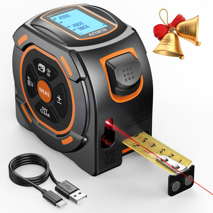 Laser-Bandmass 197Ft Laser-Messung & 16Ft manuelle Messung Digitales Massband Unterstützung für Pyth