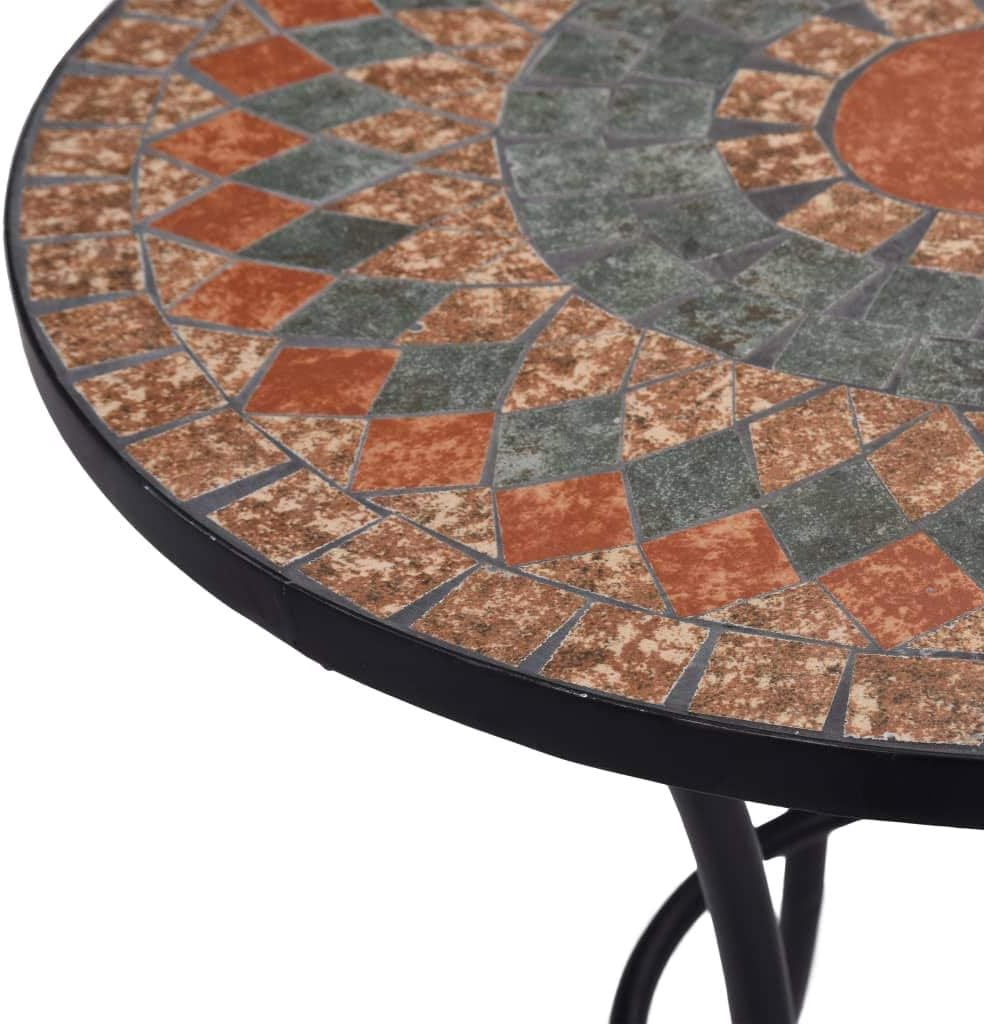 vidaXL Mosaik Bistrotisch Gartentisch Balkontisch Mosaiktisch Terrassentisch Tisch Beistelltisch Gar
