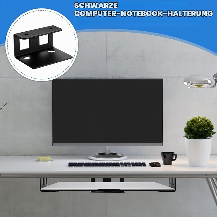 3 STK Laptop Untertisch Halterung, Laptop Regal Halter Ständer, Unter dem Schreibtisch Laptophalter
