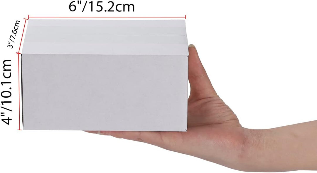 EYMPEU 40 Stück 15,3 x 10,2 x 7,7 cm Weisse Versandkarton, Kartons für kleine Gegenstände, Spielzeug