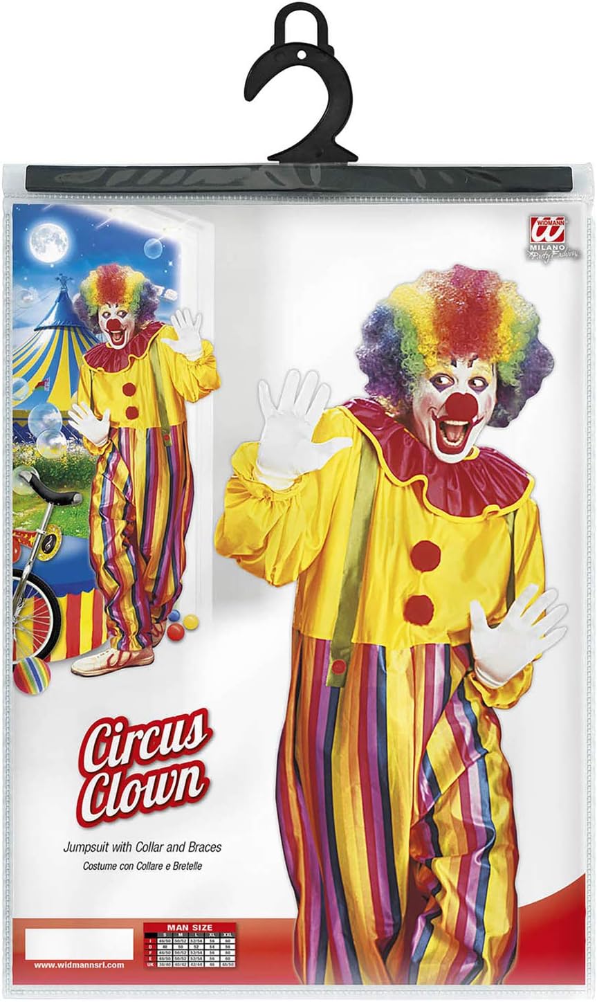 "CIRCUS CLOWN" (jumpsuit with collar and braces) - (S), S