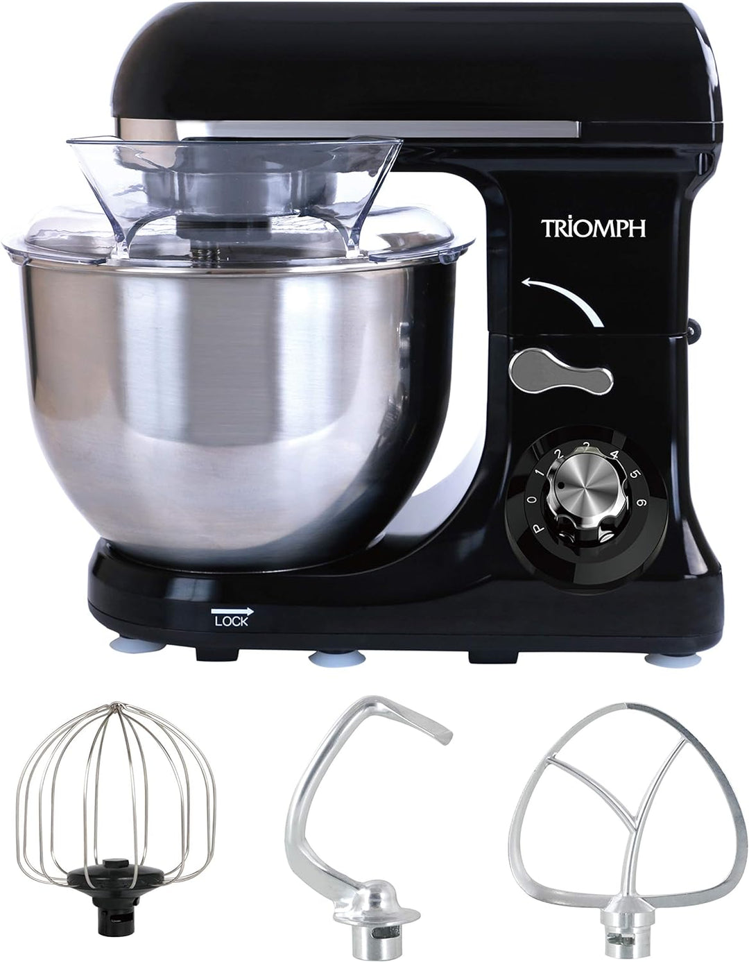 Triomph ETF1815 Teigmaschine 4 l – 600 W, 4 liters, Schwarz