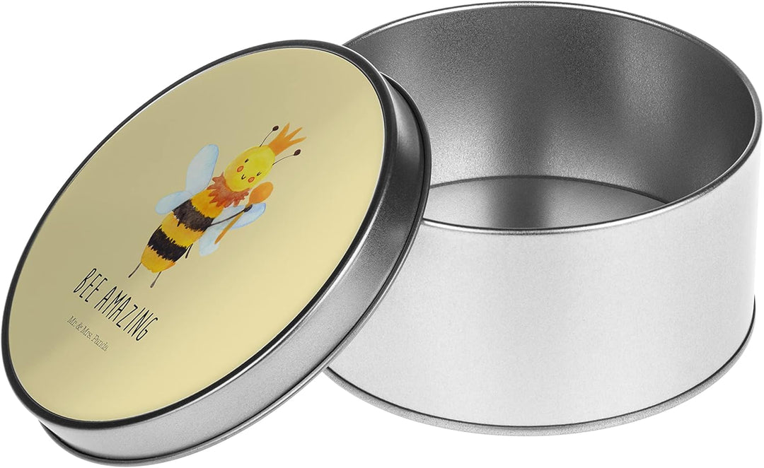 Mr. & Mrs. Panda Blechdose rund Biene König - Geschenk, Keksdose, Blechdosen mit Deckel, Wespe, Vorr
