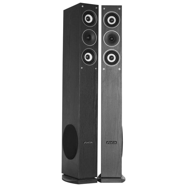 Fenton SHFT52B HiFi Lautsprecher Set, 3-Wege passives Standlautsprecher Paar - 500 Watt - Hi-Fi Laut
