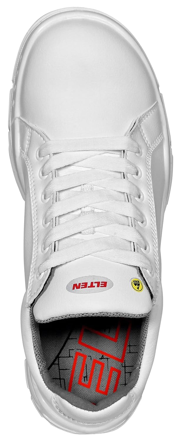 ELTEN Sicherheitsschuhe WHITE Loop Low ESD S2, Damen und Herren, Textil, Stahlkappe, leicht, klassis
