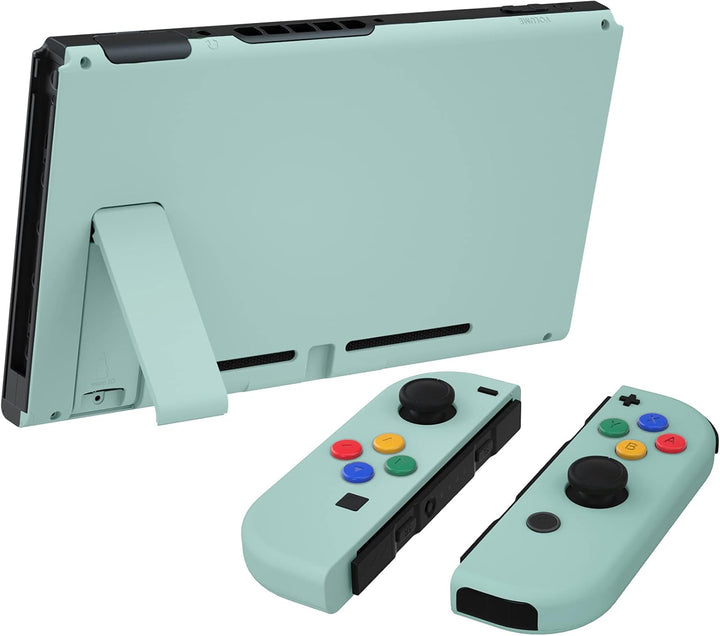eXtremeRate Hülle Case für Nintendo Switch Joycon/Konsole, Rückgehäuse&Kickstand für Switch Console,