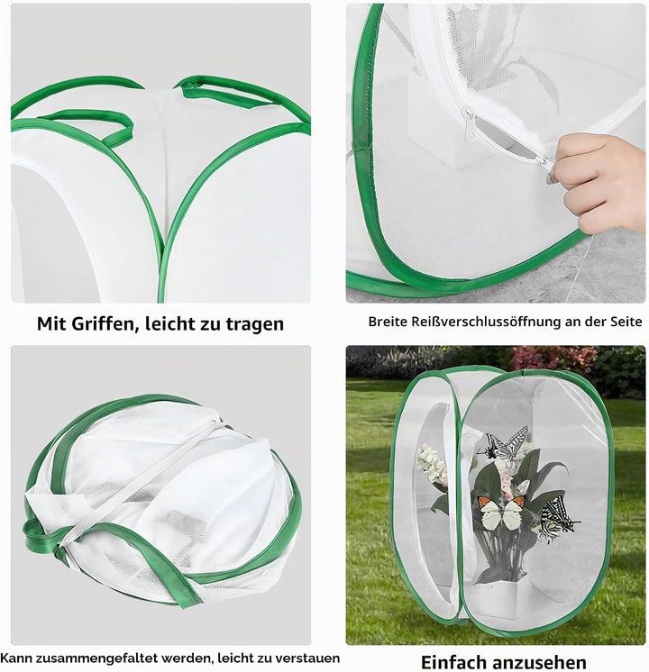 Pflanze Insektennetz Schmetterling Haustierkäfig Sämling Licht Inkubator Faltbare Insektenkäfig Falt