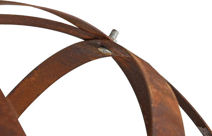 ESTEXO Edelrost Dekokugel Rostkugel Gartenkugel Kugel Metallband Bandeisen Gartendeko Rost Metall (3