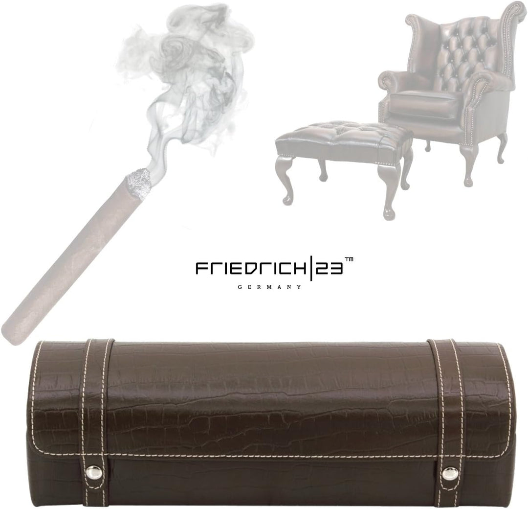 Uhrentruhe Friedrich|23 CROCO FIVE TABACCO