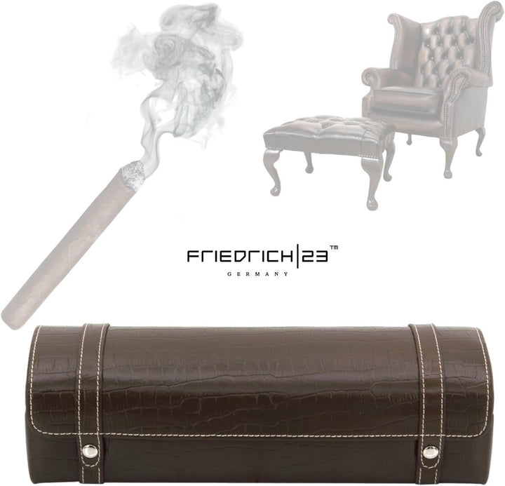 Uhrentruhe Friedrich|23 CROCO FIVE TABACCO