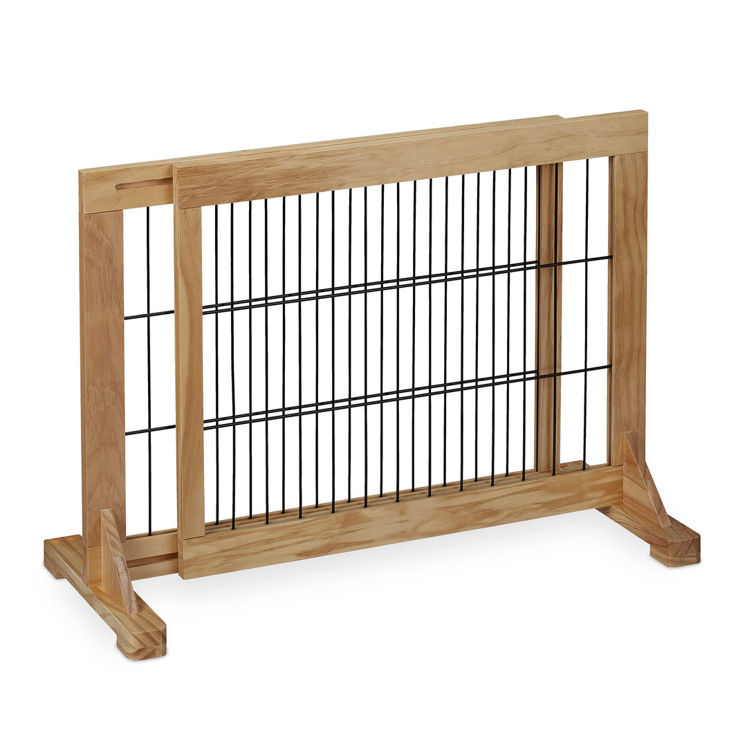 Relaxdays Absperrgitter, ausziehbares Schutzgitter, Treppe &amp; Tür, HxB: 56x70-108 cm, freistehend, Ki