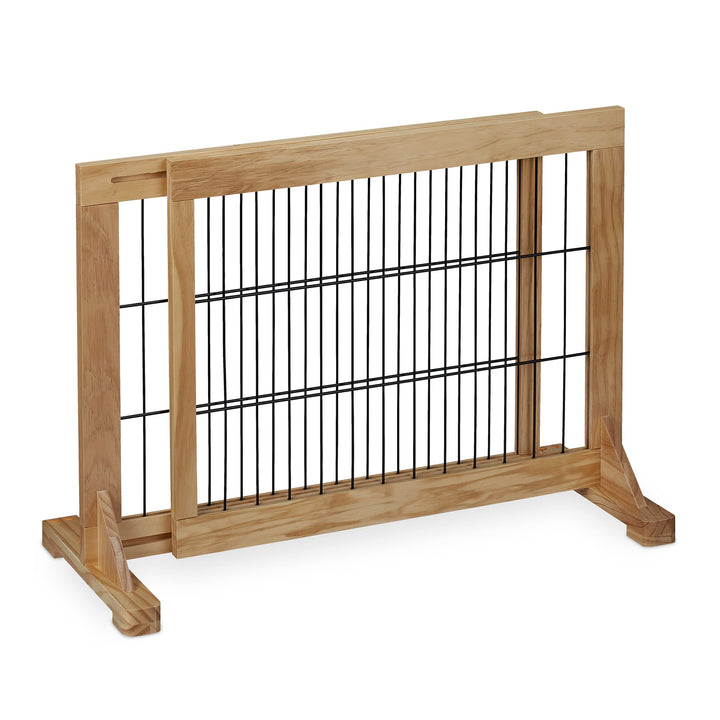Relaxdays Absperrgitter, ausziehbares Schutzgitter, Treppe &amp; Tür, HxB: 56x70-108 cm, freistehend, Ki