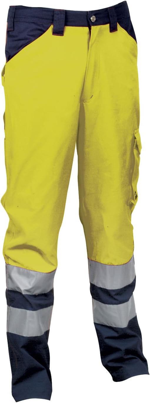 Cofra V331-0-03.Z/8 Arbeits Hose "Twinkle", Gelb/Marineblau, 4XL /8 Neon Yellow / Navy, /8 Neon Yell