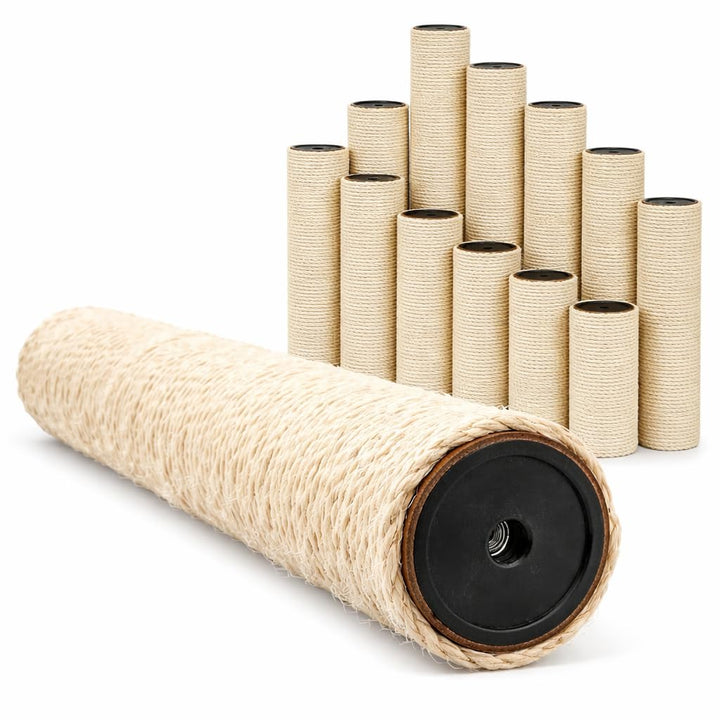 eyepower Sisal Ersatzstamm für Kratzbaum - 40 cm Ø 7,1 cm M10 - Pfotenfreund Kratzstamm rund Ersatzt