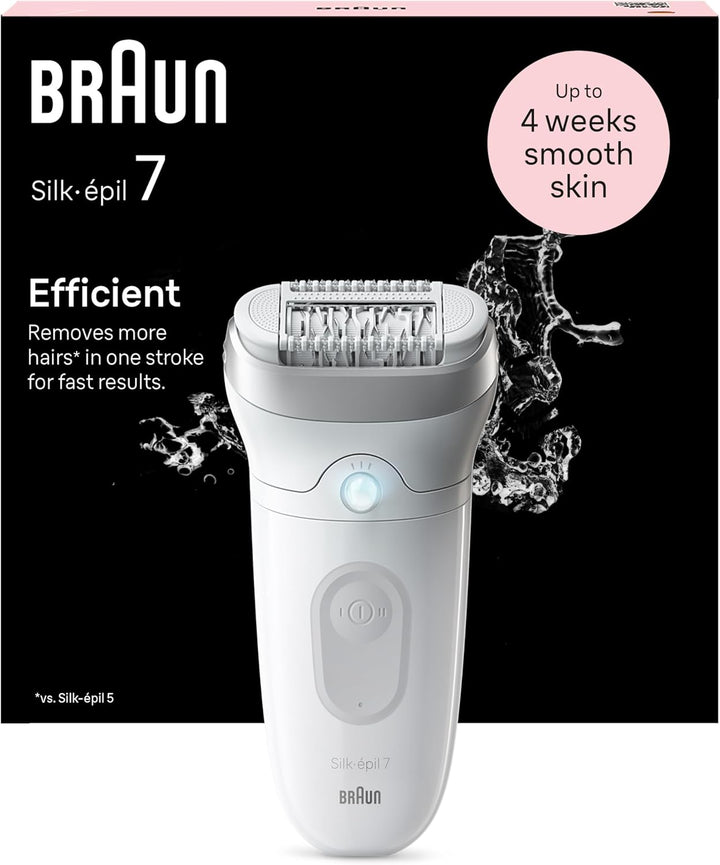 Braun Silk-épil 7, Epilierer Damen / Haarentferner für langanhaltende Haarentfernung, seidig-glatte