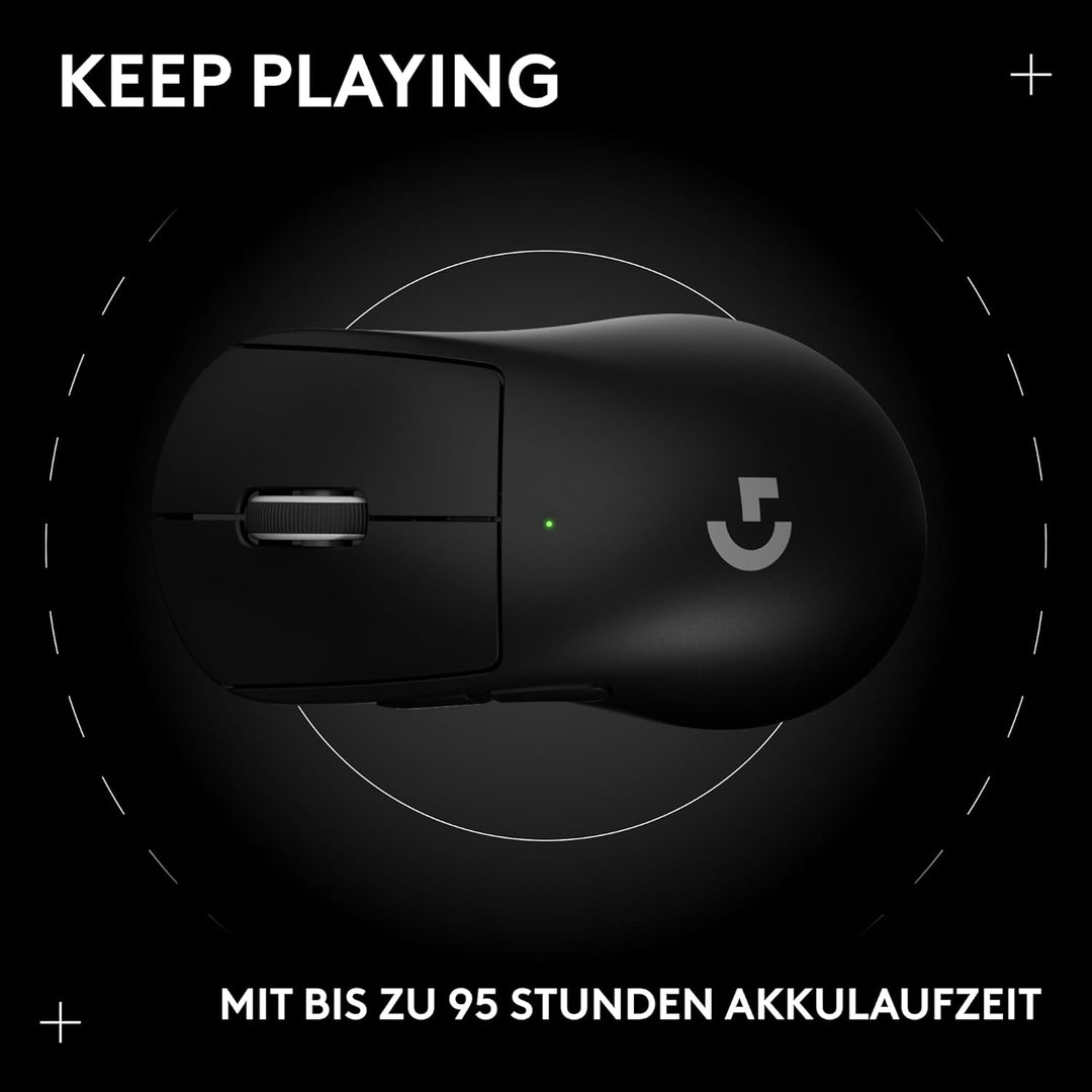 Logitech G PRO X SUPERLIGHT 2 DEX LIGHTSPEED kabellose Gaming-Maus, West Europa Verpackung, 60 g lei
