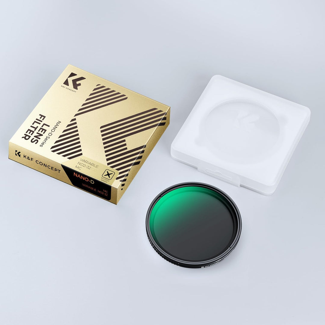 K&F CONCEPT Nano-D Serie ND Filter 52mm Variabler Graufilter ND2-32 (1-5 Blendenstufen), 52mm