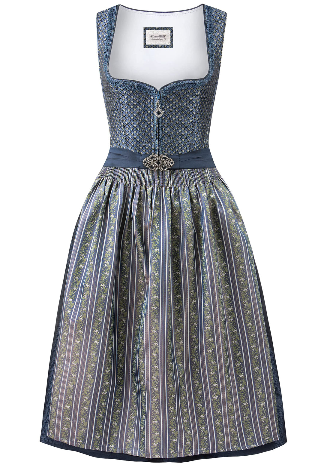 Stockerpoint Damen Mallaury Midi Dirndl (1er Pack) 42 Blau, 42 Blau