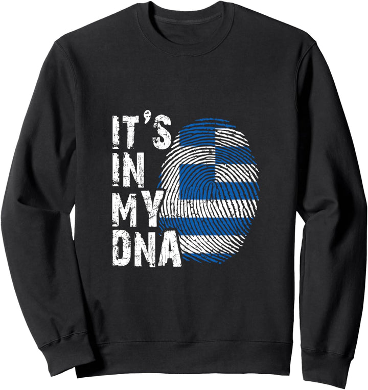 It`s in my DNA Gene Griechenland Grieche Fahne Flagge Sweatshirt