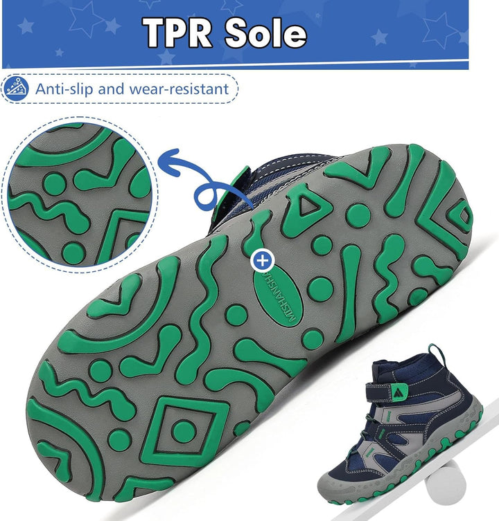 Mishansha Kinder Wanderschuhe rutschfest Trekkingschuhe Jungen Atmungsaktiv Outdoor Walkingschuhe Gr