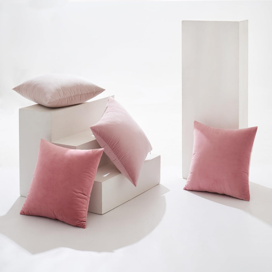 MIULEE Samt Kissenbezug Kissenhülle 4er Set Sofakissen Samtkissen Dekorative Dekokissen Couchkissen