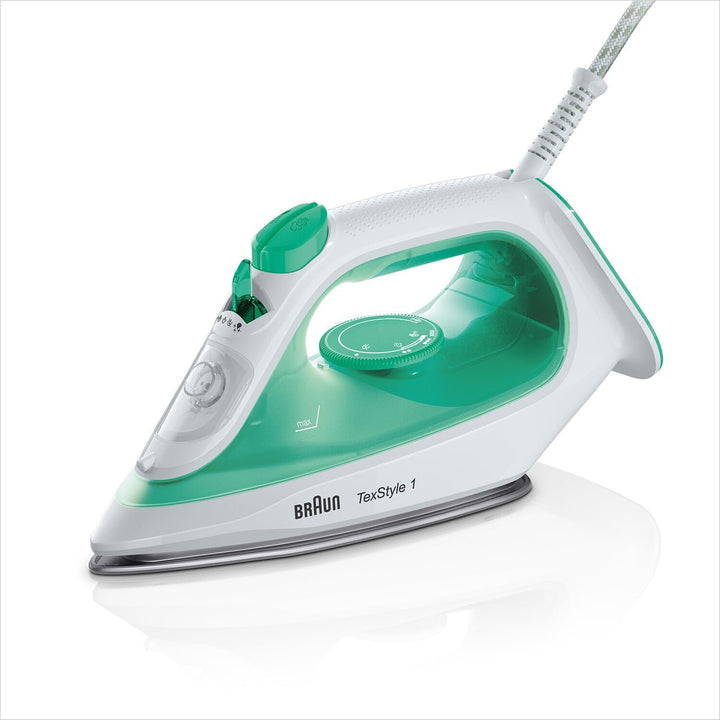Braun TexStyle 1 Dampfbügeleisen SI 1040GR - Bügeleisen mit SuperCeramic Bügelsohle, Vertikaldampf,