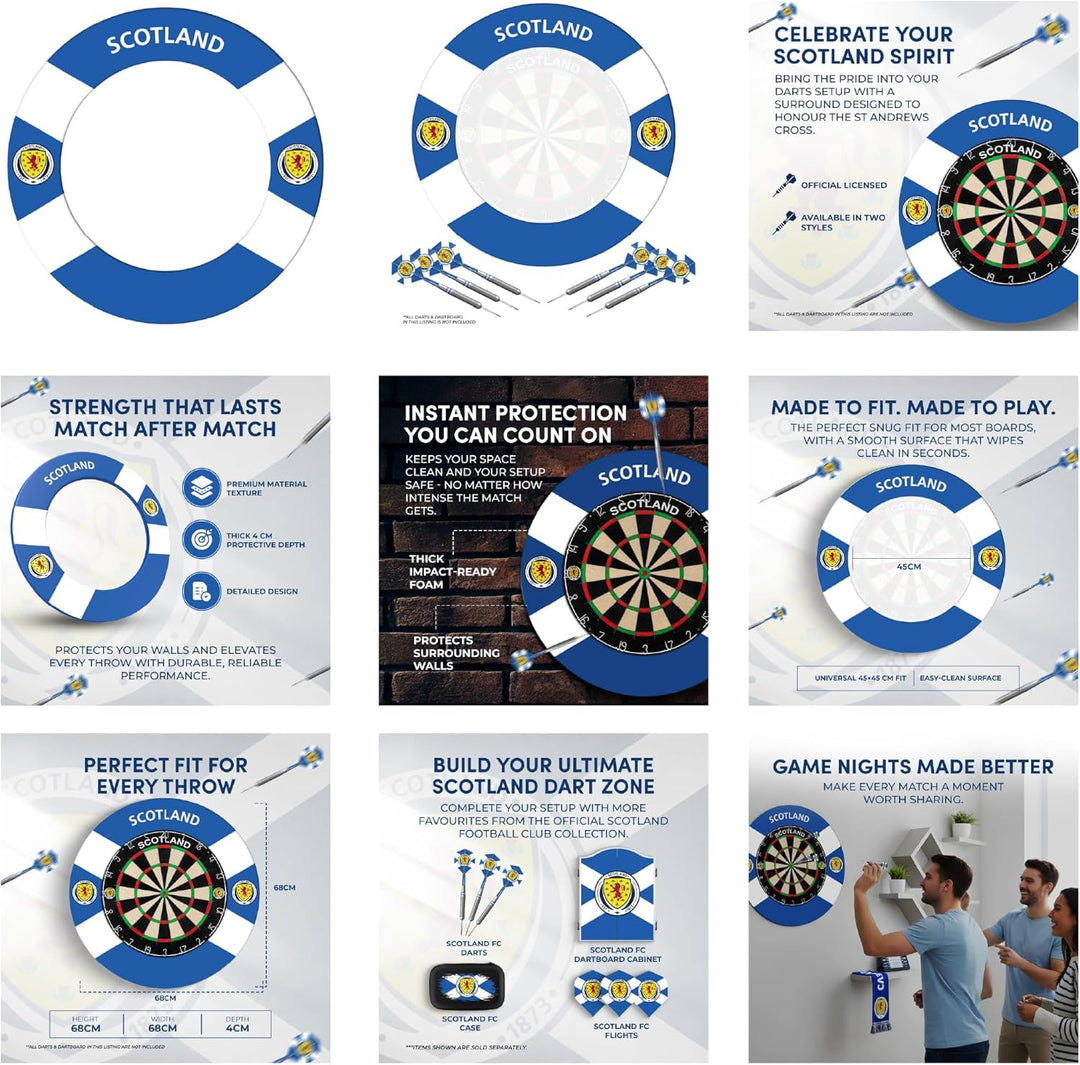 Darts Corner Schottland Dartscheibe Surround | Offiziell lizenziertes Schottland St Andrews Cross (S