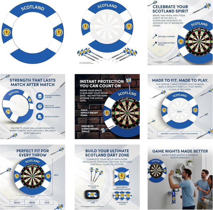 Darts Corner Schottland Dartscheibe Surround | Offiziell lizenziertes Schottland St Andrews Cross (S