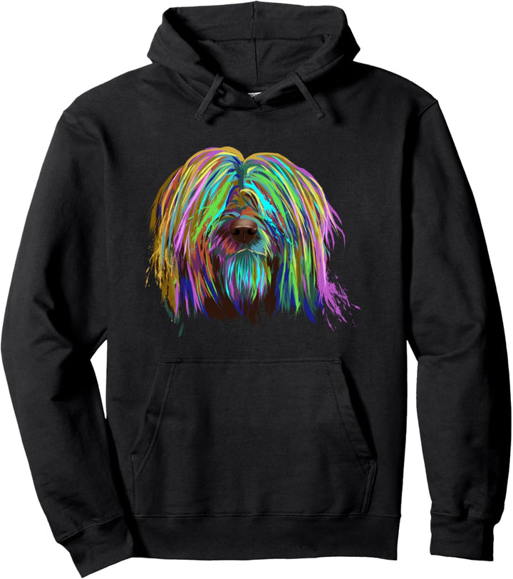 Bunter Hund Briard Pullover Hoodie