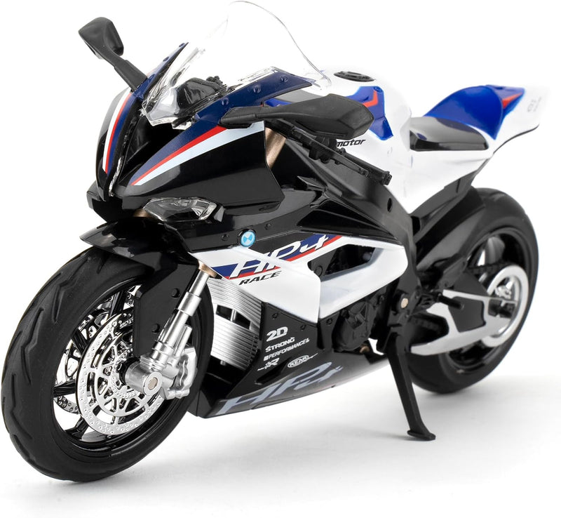 imtfzct 1/12 BMW HP4 Motorrad Modellauto, Spielzeugmotorrad mit Sound und Licht, Mini-Motorrad-Rennw