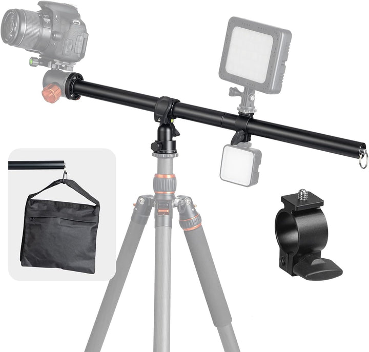 TARION Stativ Auslegearm Kamera Transversal Mittelsäule 57cm mit Stativtasche für 360° Panorama Aufn