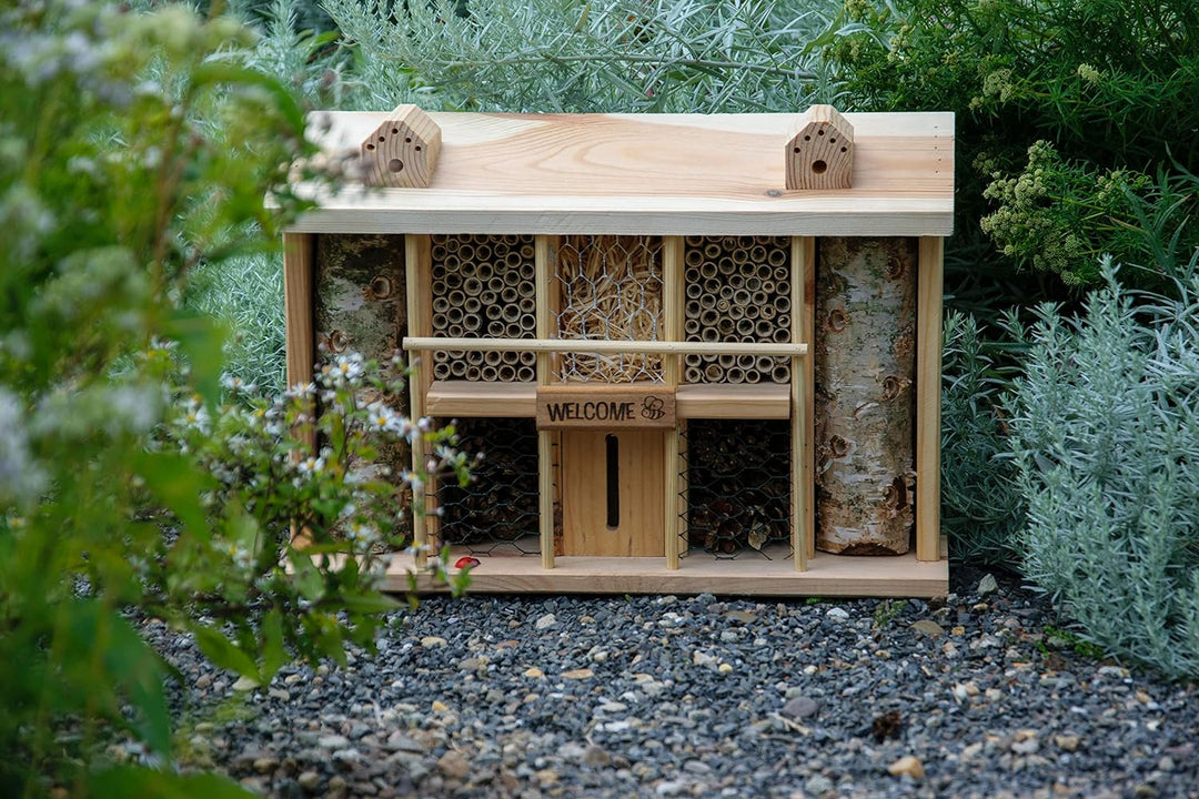 dobar® green label 22390FSCe Grosses Insektenhotel "Alabama"- Nisthilfe für Wildbienen & Insekten -
