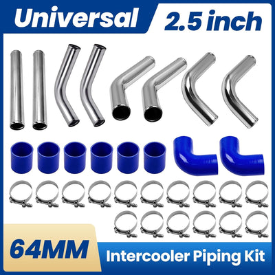 maXpeedingrods Universal 2.5 Inch Aluminum Ladeluftkühler Turbo-Rohrleitungs-Kits Rohr Intercooler P