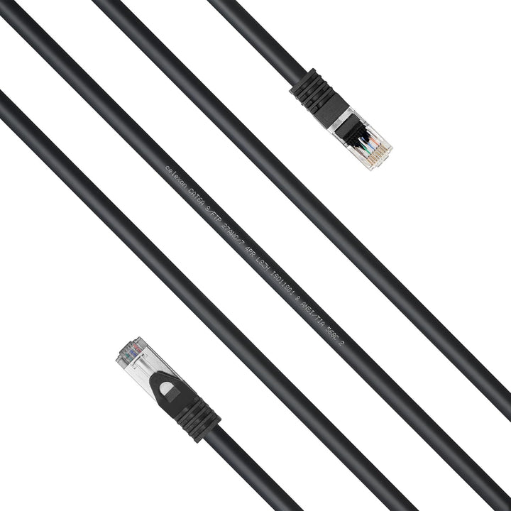 celexon CAT 6A Patchkabel S/FTP - 1m - schwarz - RJ45 auf RJ45, TIA/EIA 568B - 10 Gbps, 500 MHz - ho