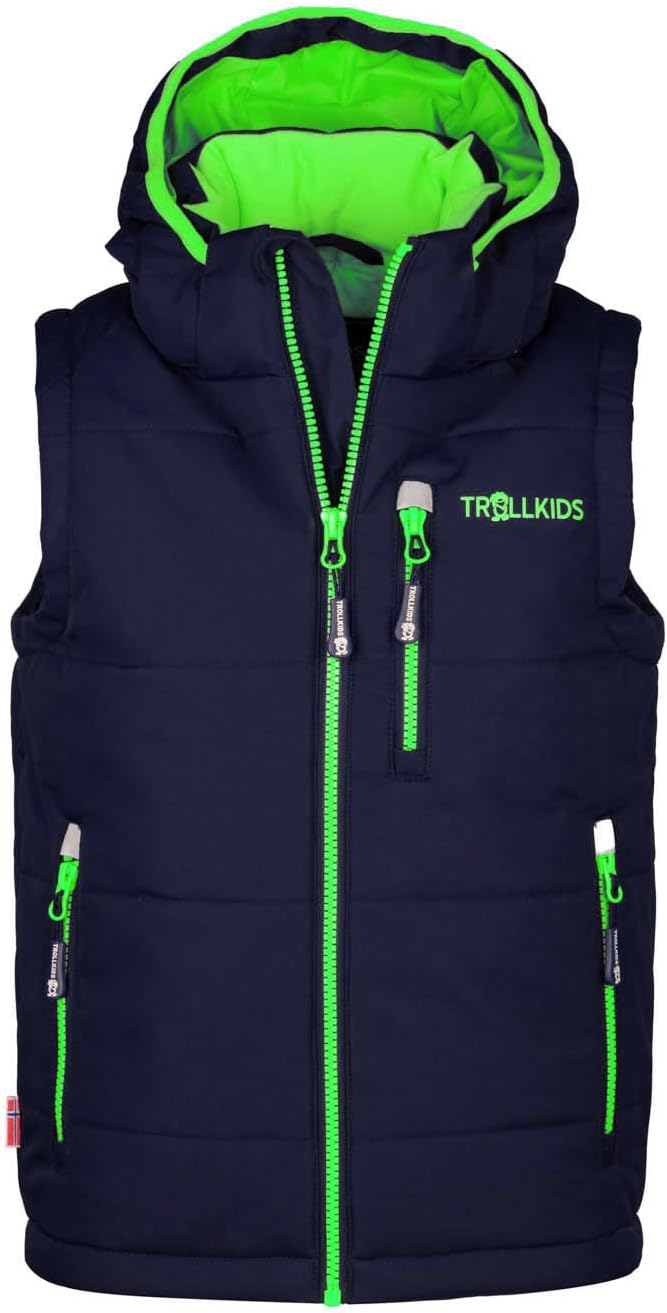 Trollkids Weste Narvik XT 92 Marineblau/Hellgrün, 92 Marineblau/Hellgrün