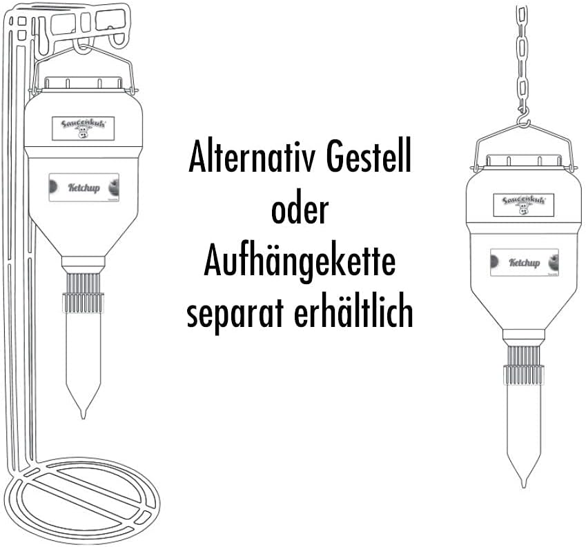 Contacto Ersatzspender zu „Saucenkuh“®, Silikondrücker mit Kolben & Schraubadapter Ersatz Silikon Di