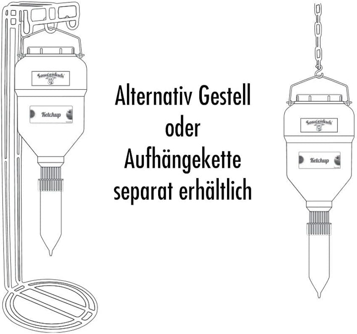 Contacto Ersatzspender zu „Saucenkuh“®, Silikondrücker mit Kolben & Schraubadapter Ersatz Silikon Di