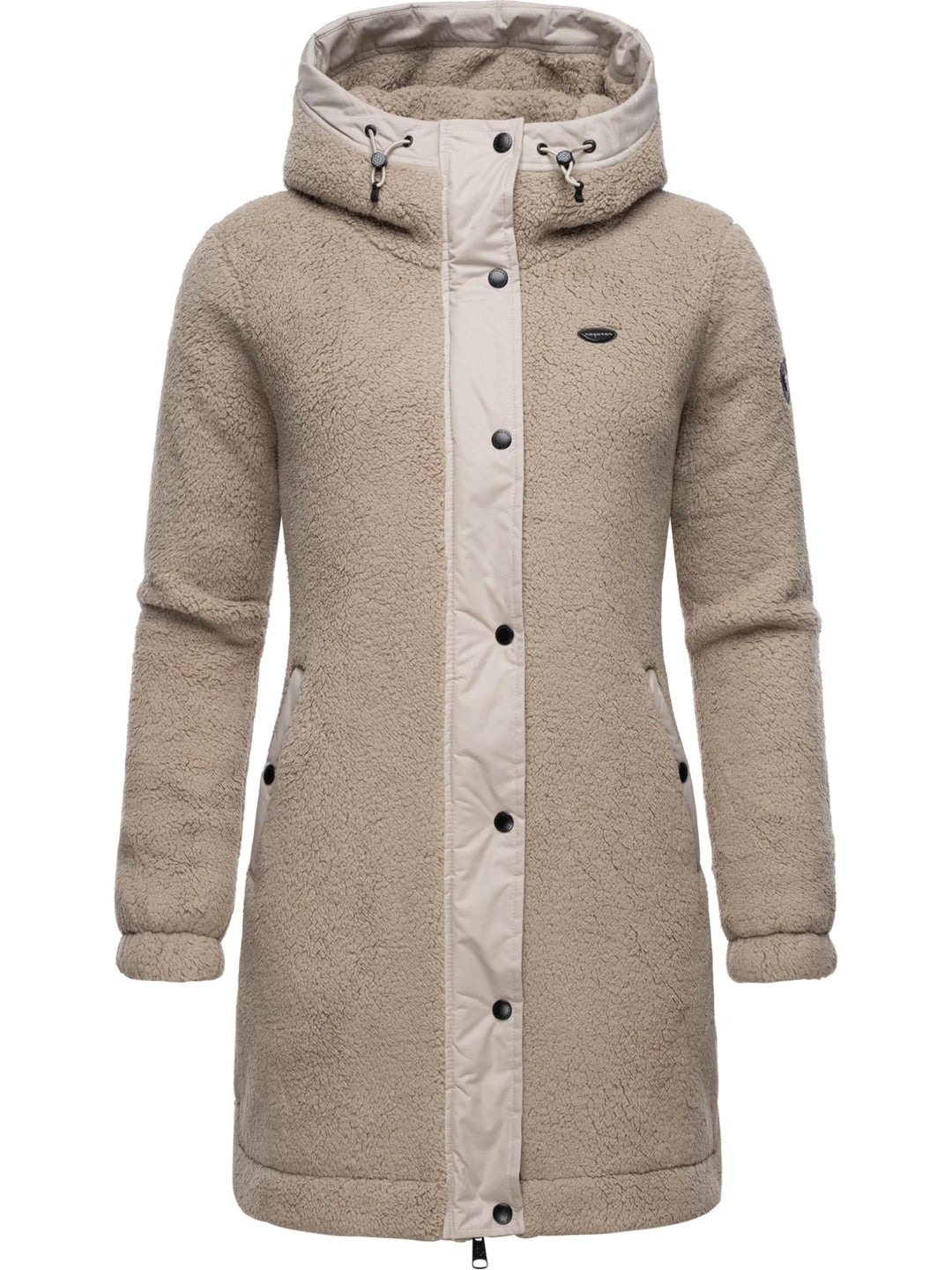 Ragwear Damen Fleecejacke Kurze Teddyfleece-Jacke warm mit Kapuze Cousy XS-6XL L Bone24, L Bone24