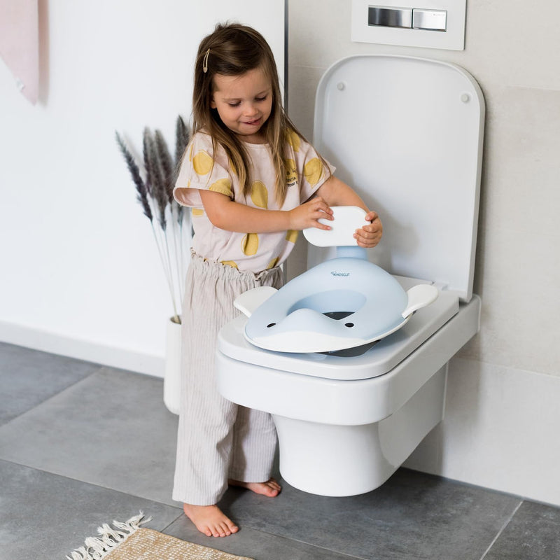 Kindsgut Toilettenaufsatz Wal für Kinder, kinderfreundliches Waldesign, in dezenten und modernen Far