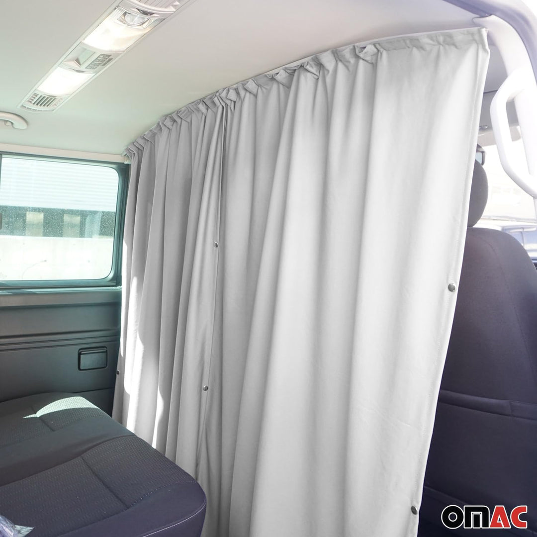 Autogardinen Fahrerhaus Mass Gardinen kompatibel mit VW Caddy L1 L2 Sonnenschutz Grau 130x180 Beige,