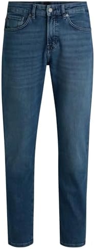 BOSS Herren Re.Maine BC-C Schwarze Maine Regular-Fit Jeans aus bequemem Stretch-Denim 29W / 34L Medi
