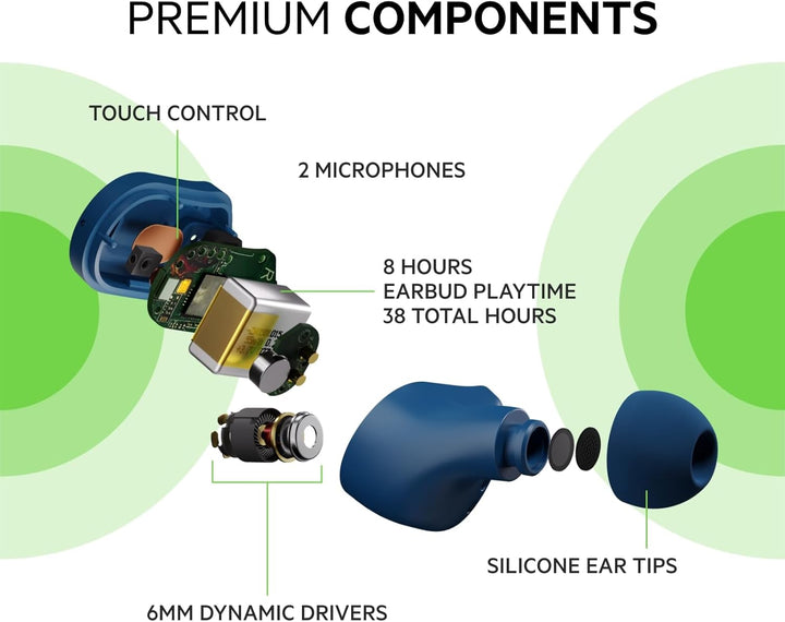 Belkin SOUNDFORM Play True Wireless In-Ear-Kopfhörer, 3 EQ-Voreinstellungen, schweiss-, spritzwasser