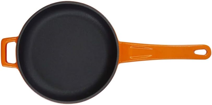 Pentole Agnelli SLOWCOOK Bratpfanne mit Griff aus Gusseisen 20 cm Arancione Arancione 20 cm, Arancio