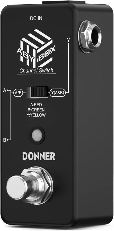 Donner ABY Box Line Selector AB Schalter Mini-Gitarren-Effektpedal True Bypass Schwarz：ABY pedal, Sc