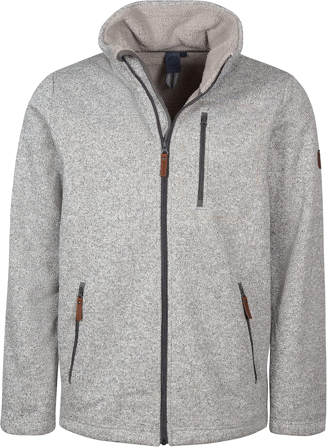 ELKLINE Herren Strickfleecejacke Fat Chance 1013043 S khaki-khaki, S khaki-khaki