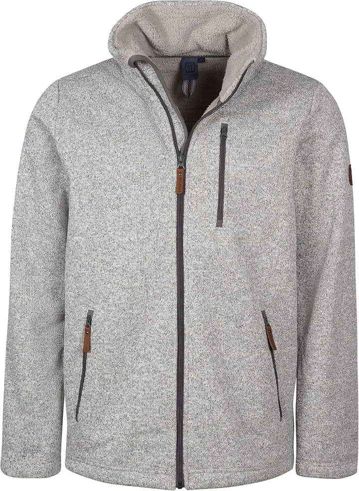 ELKLINE Herren Strickfleecejacke Fat Chance 1013043 S khaki-khaki, S khaki-khaki