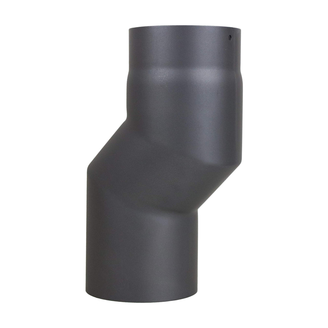 LANZZAS Ofenrohr Versatzbogen 60 mm, im Durchmesser, DN Ø 150 mm, Farbe: gussgrau - weitere Rohre au